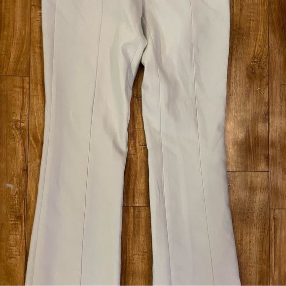 ZARA Women’s Glen Light Gray Flare Leg Slacks Side Zip Size Medium NWT - Picture 3 of 11